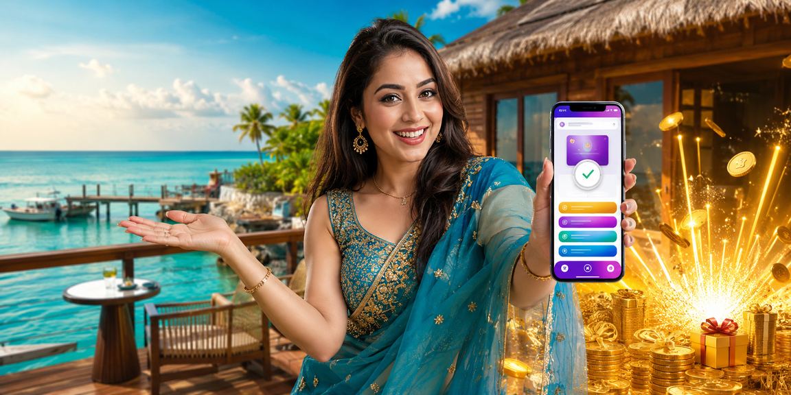 সেন্ট মার্টিন সৈকতে মোবাইলে ক্যাসিনো খেলছেন ব্যবহারকারী
